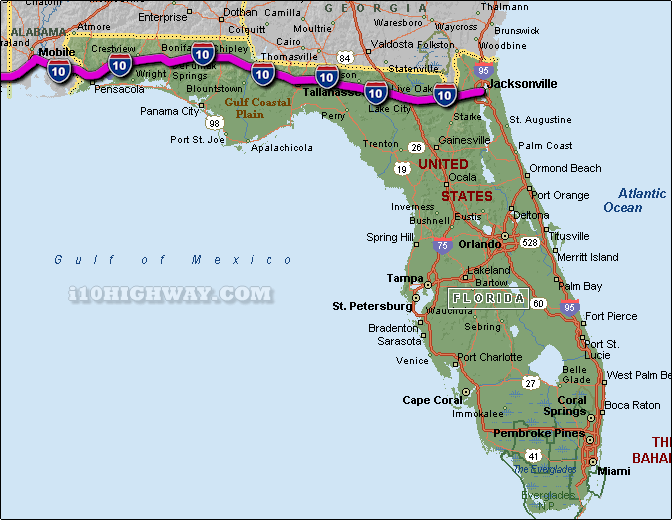 central time zone florida i10